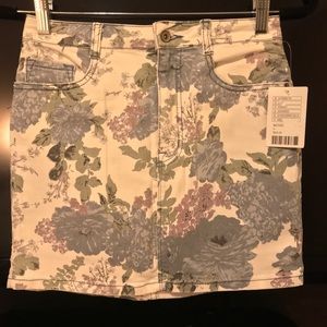 Kimchi Blue Floral Denim Skirt